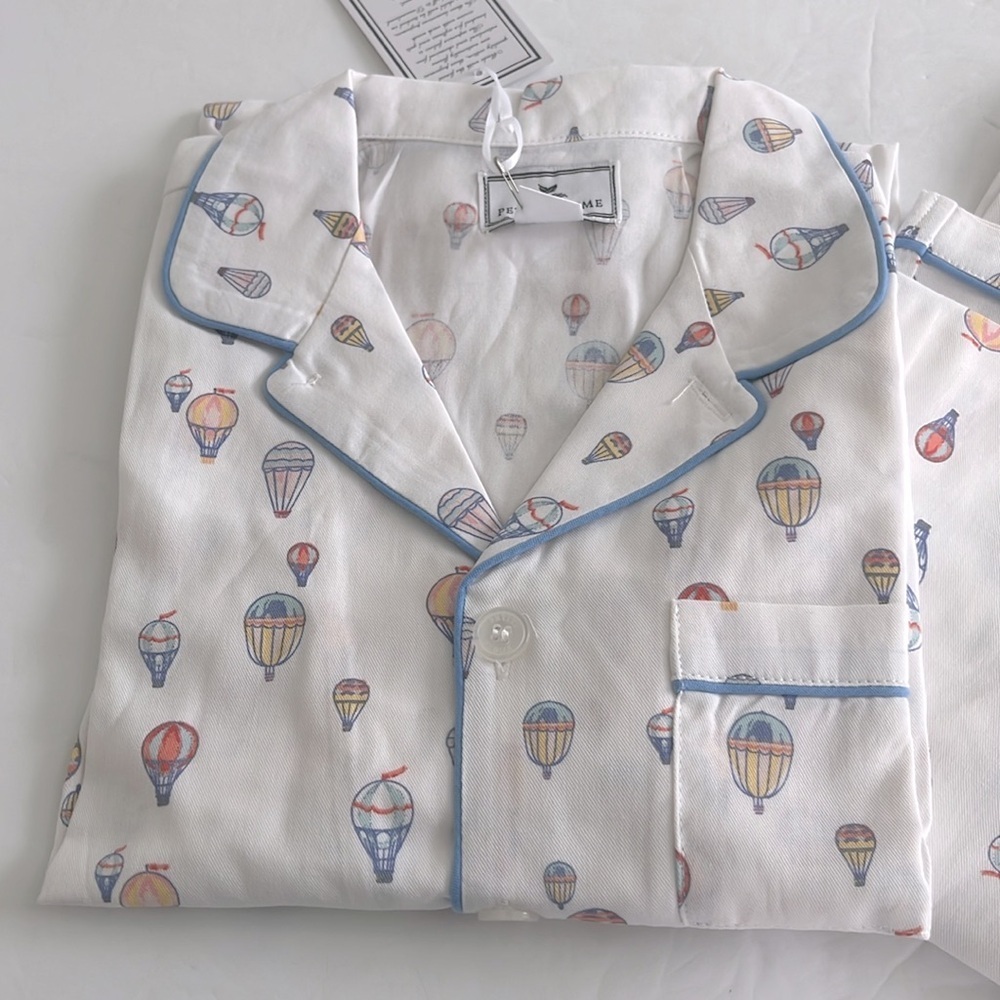 PETITE PLUME Bon Voyage Kids Chemical Free Flame Resistant Pajama Set Size 10 - Picture 5 of 8